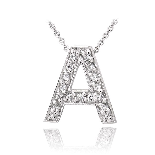 Details about   Sterling Silver Cubic Zirconia Set 24mm High Initial O Pendant